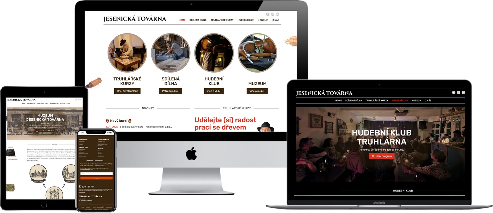 Webové stránky Jesenické továrny
